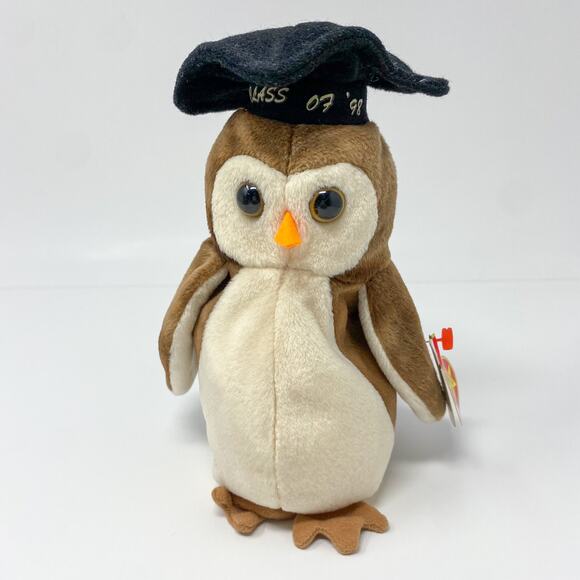 TY Vintage Owl "Wise" Beanie Baby - Picture 1 of 10